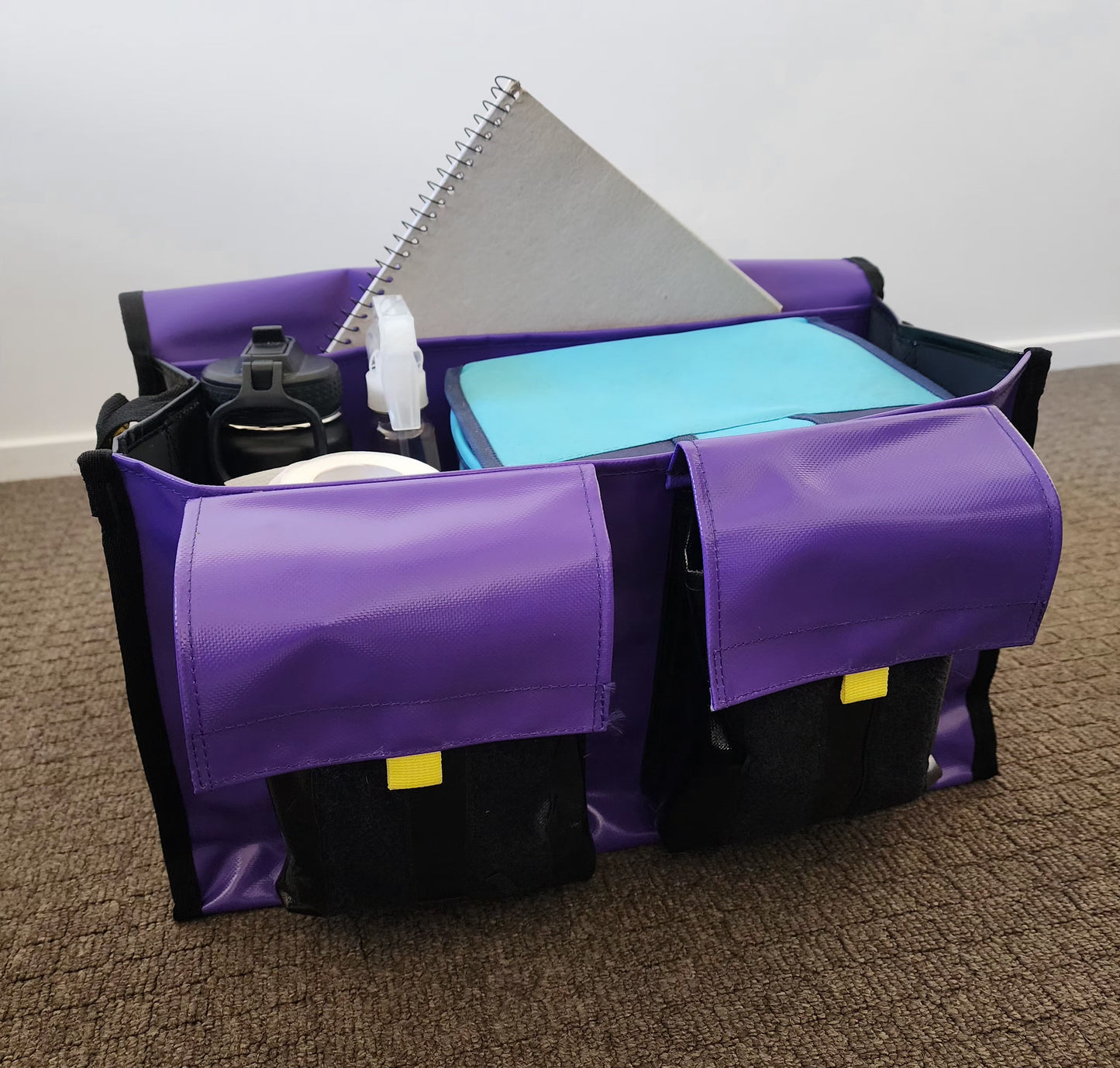 Medium Crib Bag - Purple and Black