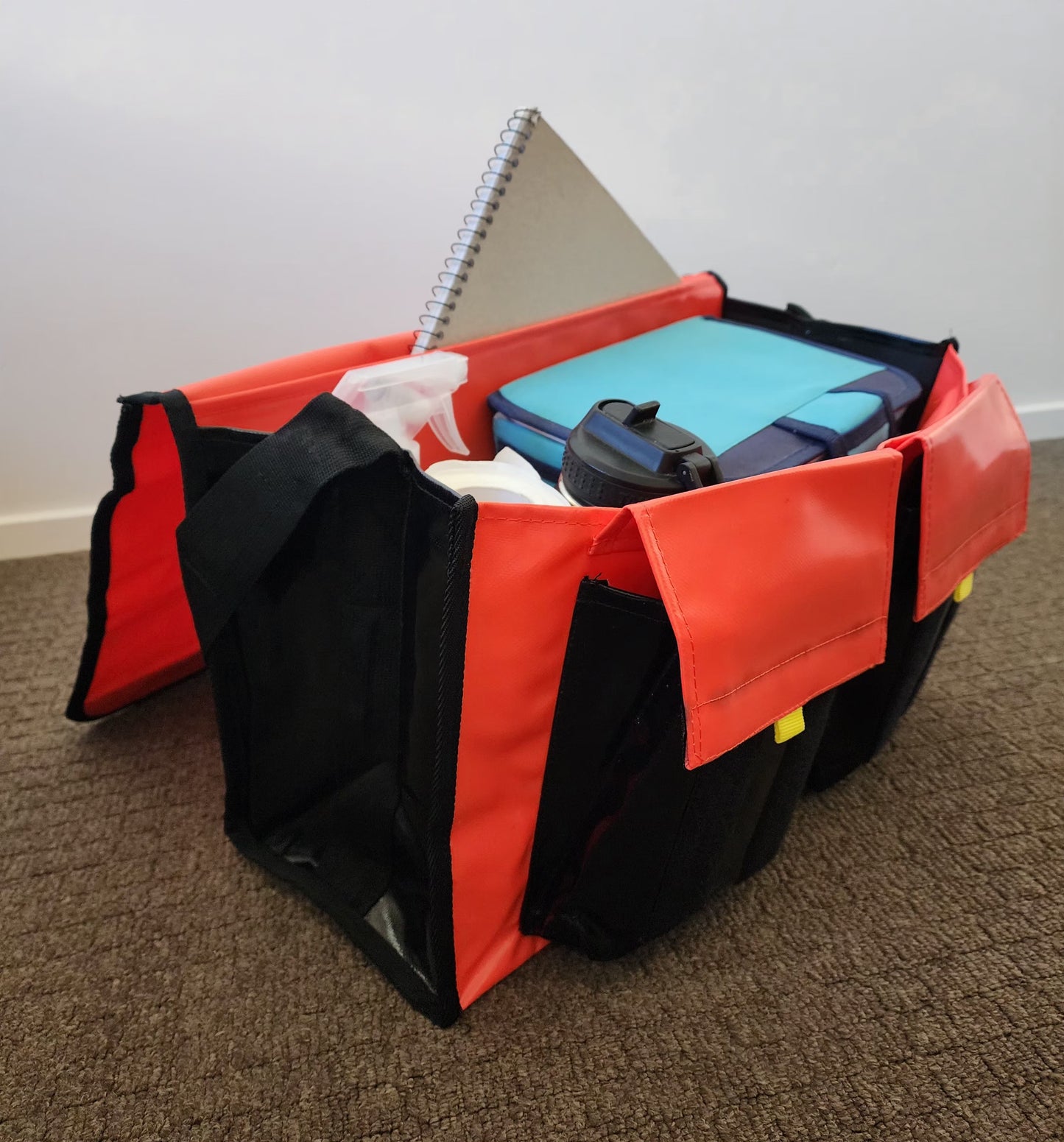 Medium Crib Bag - Red and Black