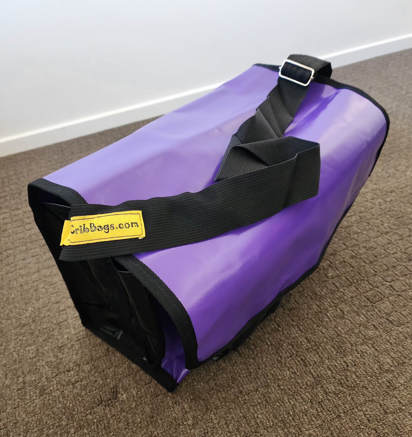 Medium Crib Bag - Purple and Black
