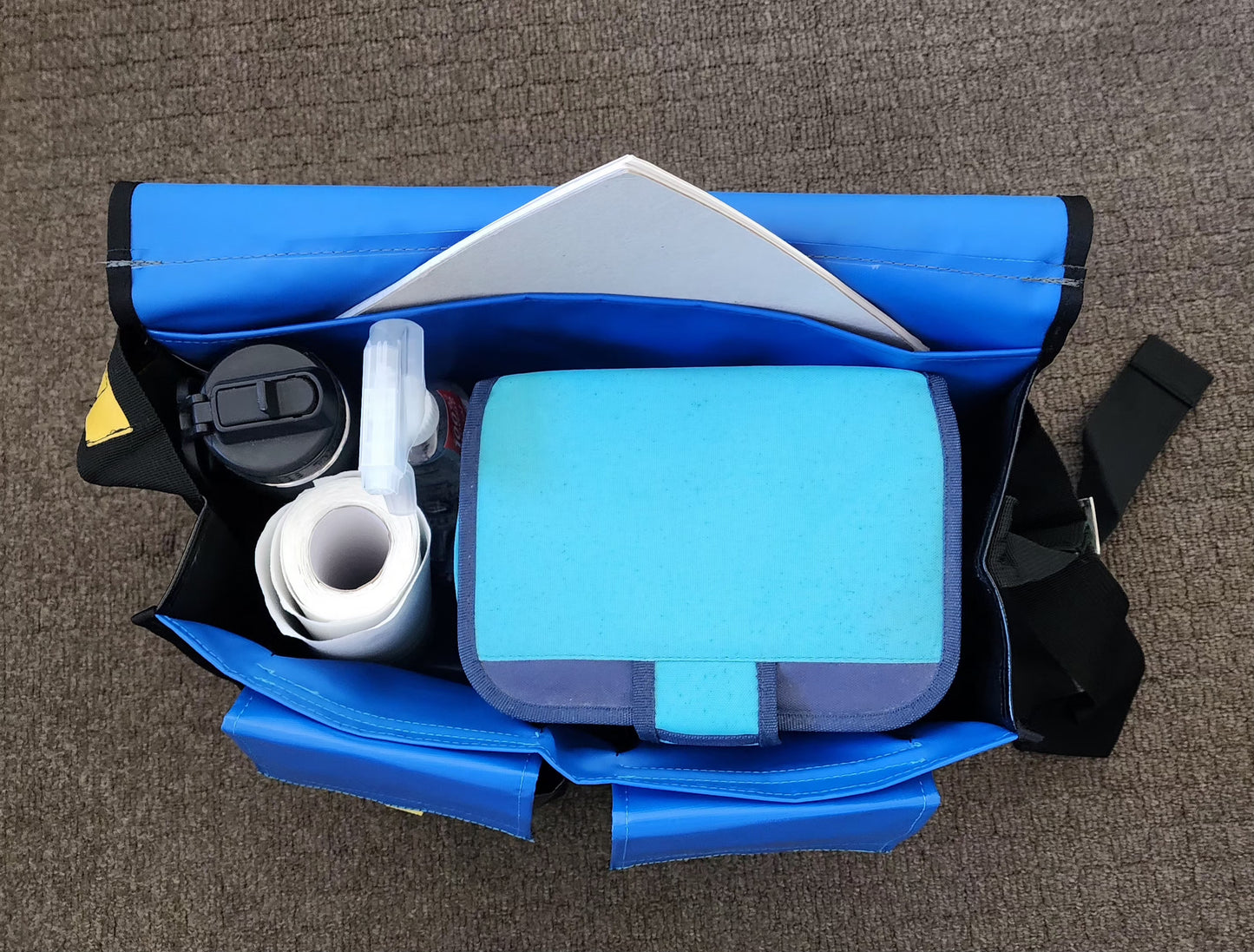 Medium Crib Bag - Blue and Black