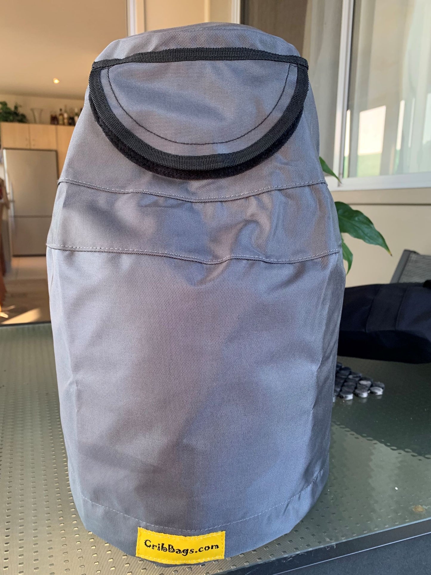 Black 4.5 Kg  Grey Gas Bottle Cover. www.CribBags.com