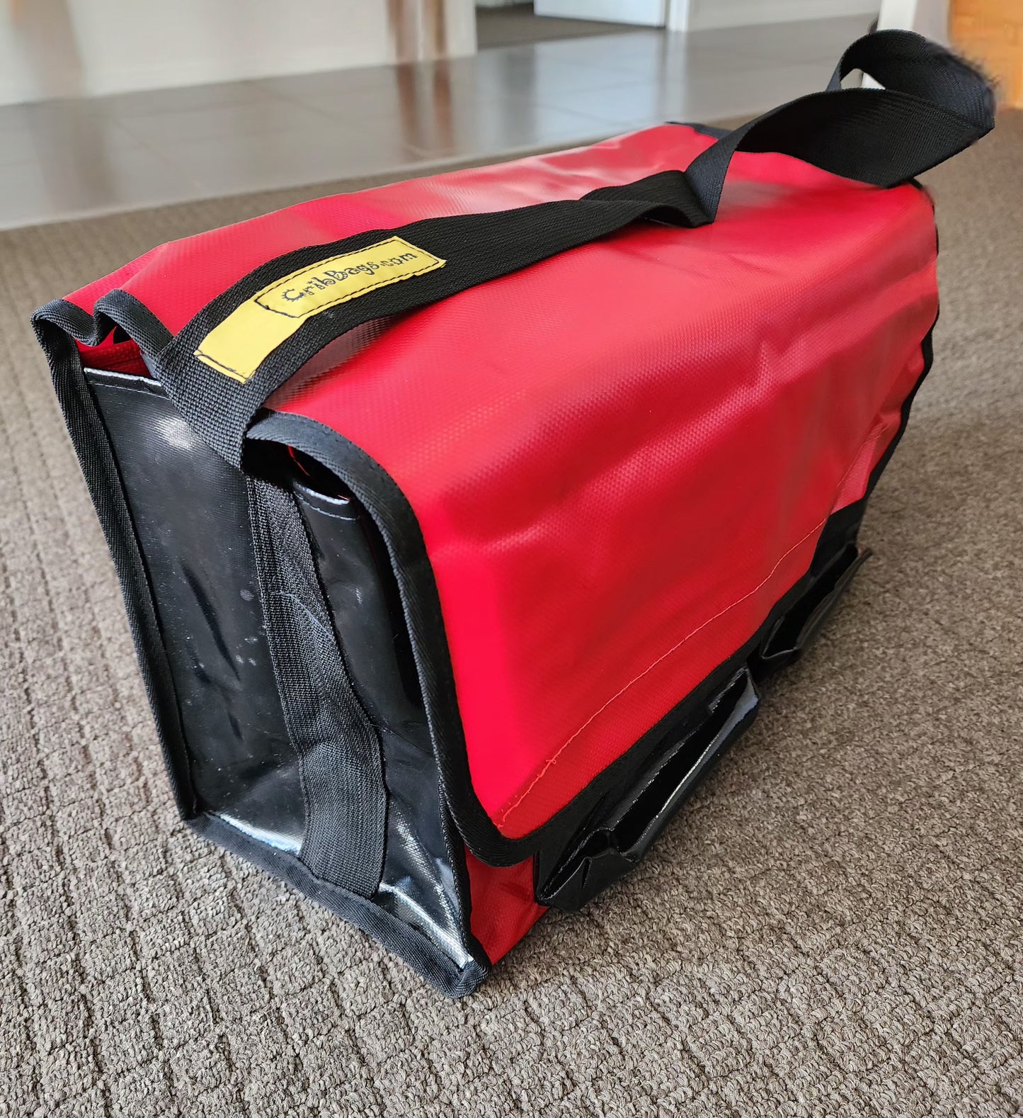 Medium Crib Bag - Red and Black