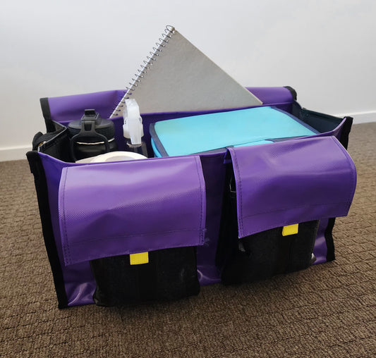 Medium Crib Bag - Purple and Black
