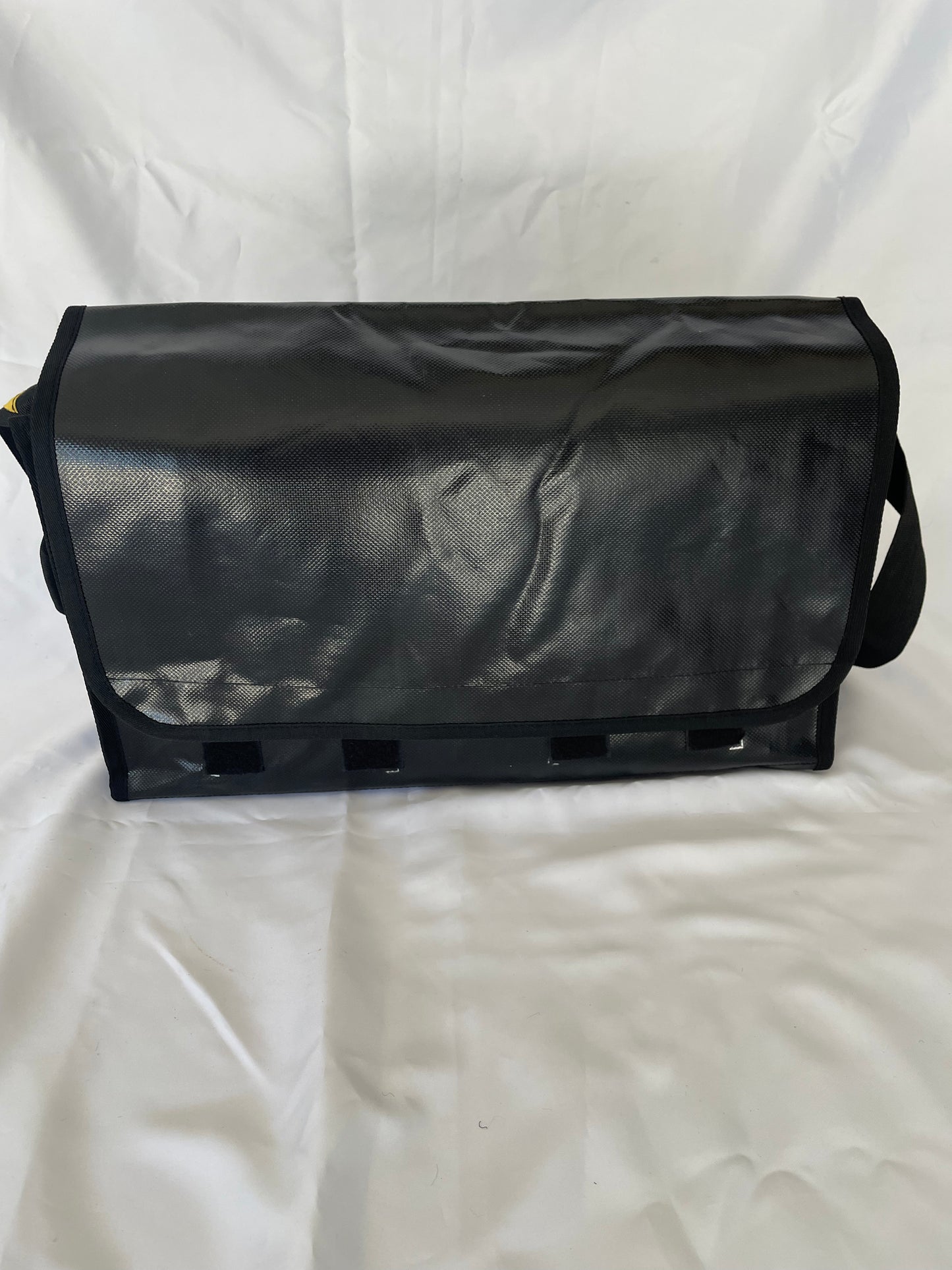 CribBags Small Black and Blue Crib bag. Tough Vinyl Construct, Document pocket inside